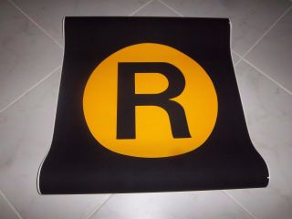 24x25 R Local Train Urban Art Collectible R40 Nyc Ny Subway Sign Route Roll Sign