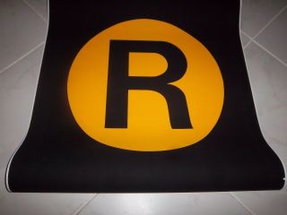 24X25 R LOCAL TRAIN URBAN ART COLLECTIBLE R40 NYC NY SUBWAY SIGN ROUTE ROLL SIGN 3