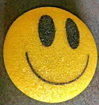 Vintage Smiley Happy Face Plastic Wall Hanging Or Light Cover