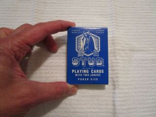 Vintage Stud Playing Cards Poker Size With 2 Jokers - &