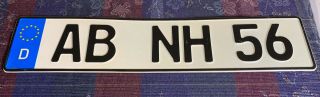 Authentic German License Plate