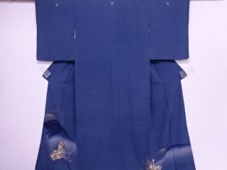76058 Japanese Kimono / Antique Iro - Tomesode / Embroidery / Flowers