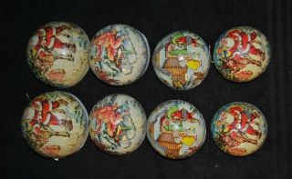 Antique Paper Mache Christmas Nesting Eggs Set Of Four Eggs
