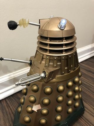 Dr Who 12 Inch Radio Controlled Gold Dalek Character Options Display Item.