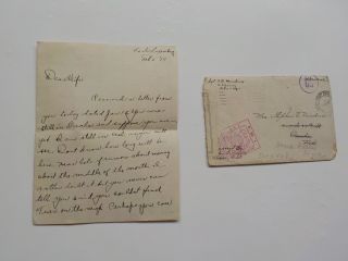 Wwi Letter 1919 Esch Luxembourg Treves Moselle River Rhine War Ww I Vtg Old Ww1
