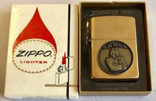 Zippo Tuxedo Joe Camel Brush Brass Finish 200 1932 1992 V 60th Lighter Vg