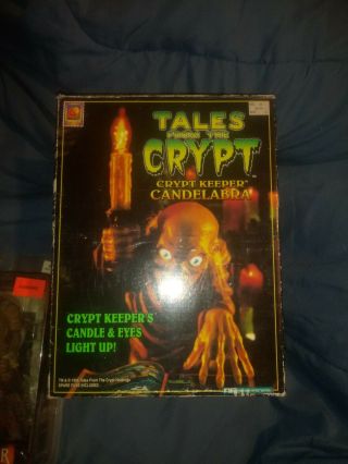 Vintage 1996 Tales From The Crypt Crypt Keeper Candelabra.  Mib