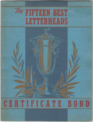 1940 Stationery & Letterheads Printer’s Sample Brochure - Holyoke Massachusetts