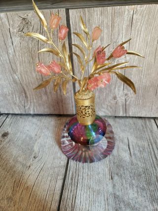 86 Vintage Irice Art Rainbow Glass Perfume Bottle Crystal