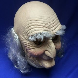 Cesar Creepy Old Man Vinyl Mask - And Vintage