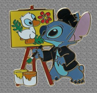 Disney Shopping Pin Le 250 - Art Studios Series - Stitch & Duckling