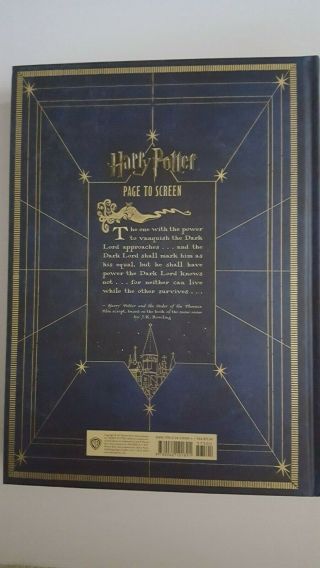 HARRY POTTER PAGE TO SCREEN The Complete Filmmaking Journey Hardcover McCabe 2