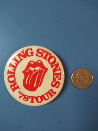 Rolling Stones 1978 Some Girls Tour Rare Large Pin.