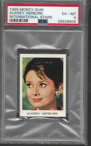Audrey Hepburn 1965 Monty Gum Psa 6 International Stars Pop 2 Highest Grade
