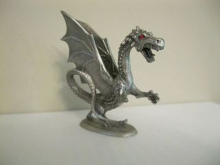 Rawcliffe Pewter Dragon Pp 833 Red Eyes Figurine