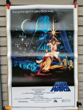 1992 Star Wars 15th Anniversary Poster Hildebrandt Style " B " 27x41 004909