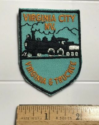 Virginia & Truckee Railroad Virginia City Nevada Nv Souvenir Embroidered Patch