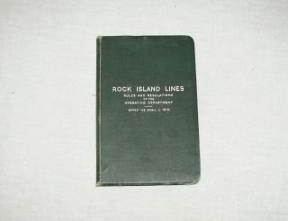 Railroads,  Rock Island Lines,  Rules And Regulations Of The Operating Dept. ,  1910