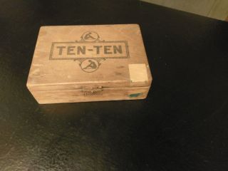 Vintage Ten - Ten Queens Wood Cigar Box Dist Of La Dovetailed
