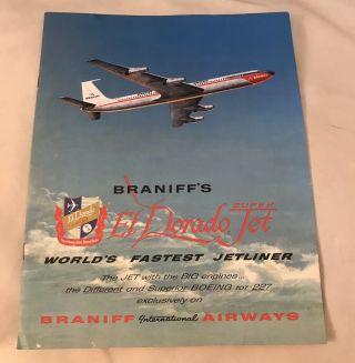 Braniff El Dorado Jet Advertising Pamplet