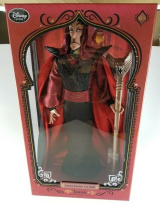 Authentic Disney Store Aladdin Jafar Limited Edition 17 " Doll 1 Of 2500