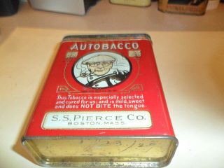 Autobacco Tobacco Tin Rare Hard To Find 3.  5/4.  25/1.  5 Thick