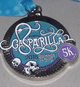 2018 Publix Gasparilla Distance Classic 5k Tampa Florida Race Medal February 24