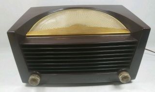 Vintage 1950 Philco Bakelite Am Tube Radio Model 50 - 922 Tested/working. .