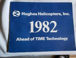 Vintage 1982 Hughes Helicopters Calendar Pre - Owned 07 - 03 As - Is