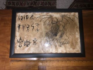 Framed Cthulhu Scroll Hp Lovecraft Larp Prop Arkham Horror Call Of