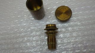 Vintage Brass R & J Beck 1/6 Microscope Objective Lens London & Philadelphia