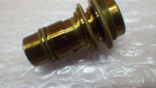 Vintage Brass R & J Beck 1/6 Microscope Objective Lens London & Philadelphia 3
