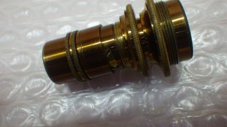 Vintage Brass R & J Beck 1/6 Microscope Objective Lens London & Philadelphia 5