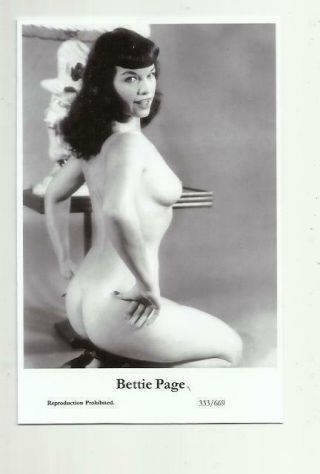 N480) Bettie Page Swiftsure (333/669) Photo Postcard Film Star Pin Up