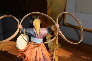 Native American Cherokee Hoop Dancer Corn Husk Doll by Master Polly Rattler 5