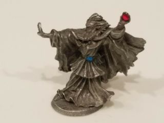 Vintage 1988 Ral Partha Dungeons And Dragons Pp259 Wizard Pewter Jeweled