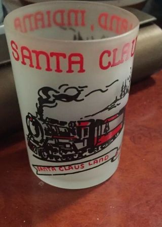 Santa Claus Land Indiana Vintage Frosted Souvenir Shot Glass