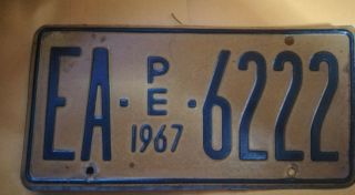 Licence Plate Ea - 6222 1967 Obsolete Peru Land Of The Inkas Rare
