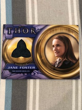 2011 Thor Movie Jane Foster F12 Costume Material Card Natalie Portman Upper Deck