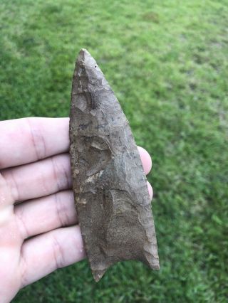 Native American Paleo Fluted Clovis Point Arrowhead Artifact