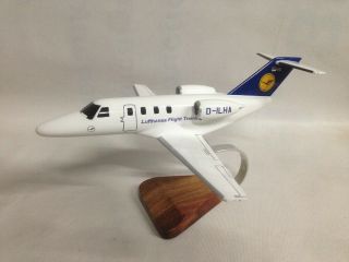Cessna Citation Cj1 Lufthansa Airlines Airplane Desktop Wood Model