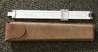 Vintage Pickett Model N1010 - T Trig Trigonometry Slide Rule With Leather Sleeve