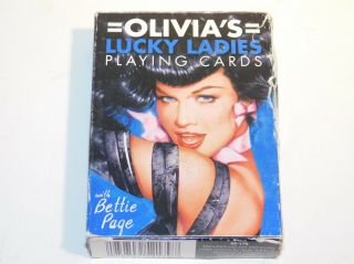 Vintage Bettie Page Olivias Lucky Ladies Playing Cards Complete Never Played