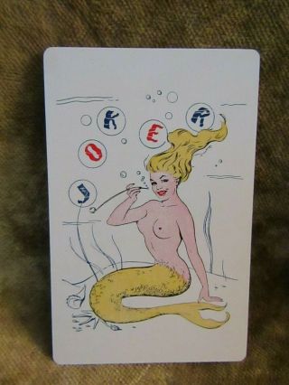 Vtg Elliott Pin - Up Playing Cards/Double Deck/Mermaid Joker/HIT THE DECK/Unused 3