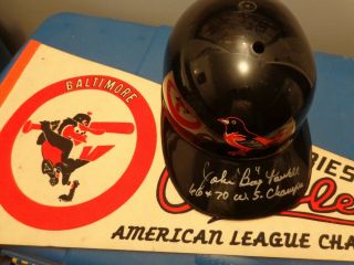 John " Boog " Powell Baltimore Orioles Autographed Batting Helmet 1966 Champs