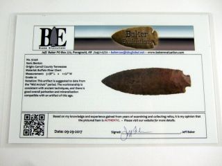 Fine 5 1/8 inch G10 Tennessee Benton Point with Arrowheads Artifacts 7