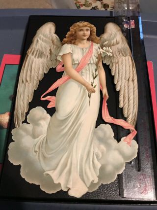 Victorian Christmas Angel Large Die Cut 11 Inches Tall