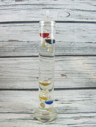 Huge Galileo Thermometer 14” Tall Celcius Fucntional Art