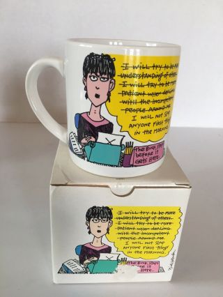 Nicole Hollander Vintage " Sylvia  I Will " Coffee Mug Recycled Paper Products