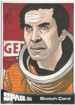 Space 1999 Series 1 Gerry Anderson Sketch Card Created By Paul Cowan [ A ]